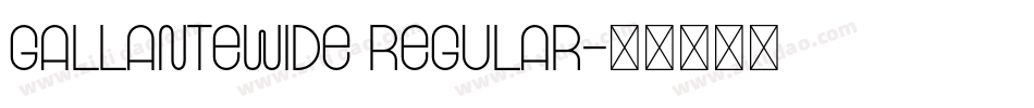 GallanteWide Regular字体转换